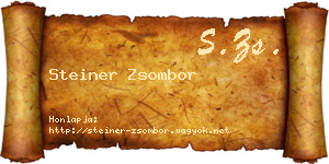 Steiner Zsombor névjegykártya